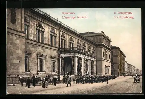 AK St.-Petersbourg, L`ermitage impérial mit Matrosen