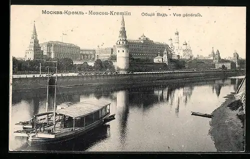 AK Moskau / Moscou, Blick auf den Kreml / Kremlin