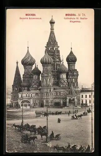 AK Moskau / Moscou, Cathédrale de St. Basile-Blajennoy