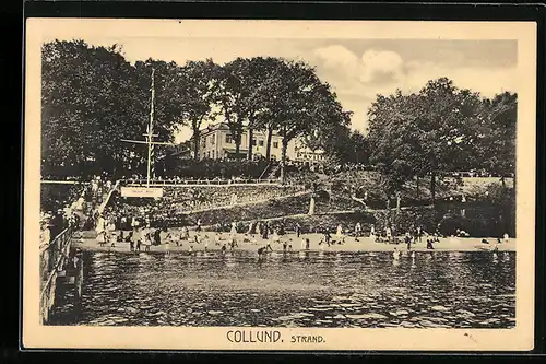 AK Collund, Strand, Blick auf Badegäste