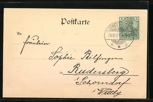 AK Sonderburg, Uferpartie mit Brücke