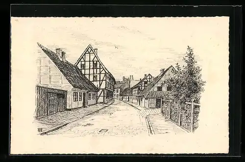 Künstler-AK Svendborg, Gaasestraede