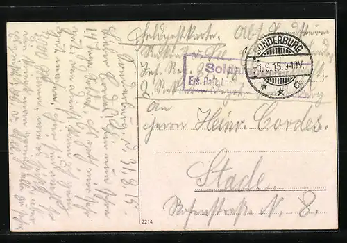 AK Sonderburg, Perlstrasse mit Rathaus