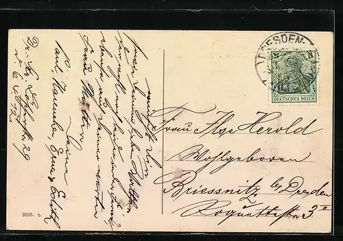 AK Osterküken neben einem Osternest