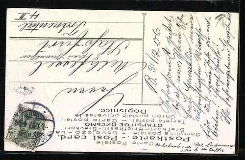 AK Jahreszahl 1907 aus Vergissmeinnicht