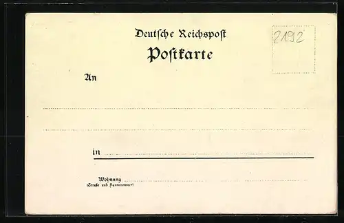 Lithographie Helgoland, Uferpartie mit Conversationshaus