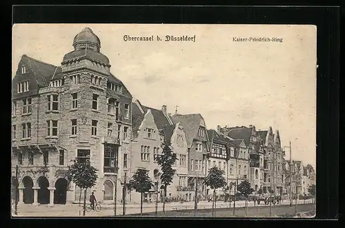 AK Obercassel, Strasseneck am Kaiser-Friedrich-Ring