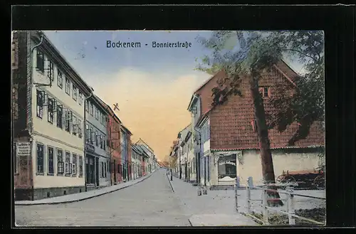 AK Bockenem, Bonnierstrasse mit Geschäft