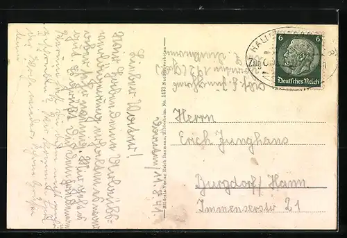 AK Dörnten a. Harz, Strassenpartie, Kirche und Kriegerdenkmal, Panorama