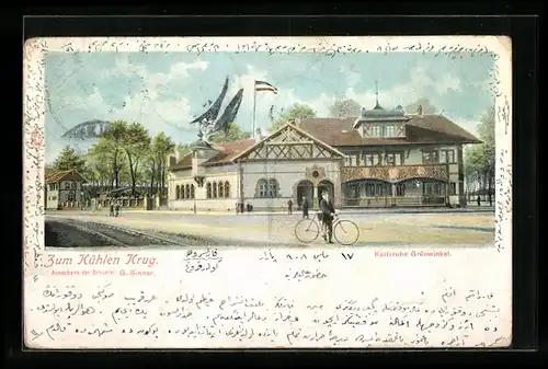 AK Karlsruhe, Gasthaus zum Kühlen Krug