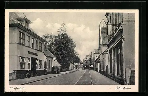 AK Westerstede, Peterstrasse mit Geschäft