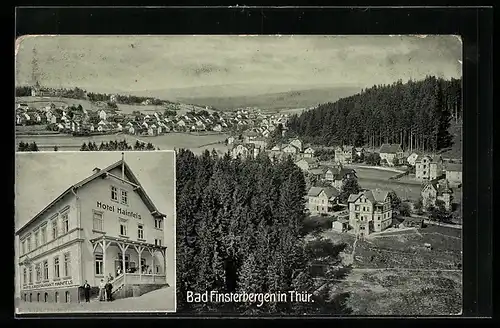 AK Bad Finsterbergen i. Thür., Hotel Hainfels, Totalansicht