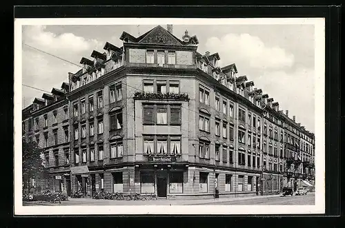 AK Karlsruhe i. B., Gasthaus Neuer Kaiserhof von Heinrich Heldmaier