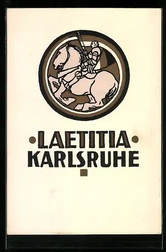 AK Karlsruhe, Absolvia Laetitia, Ritter auf Pferd