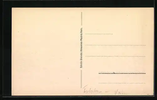 AK Madrid, Strassenbahn, Puerta del Sol