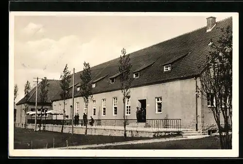 AK Kitzingen, Blick auf ein Gebäude der Soldaten