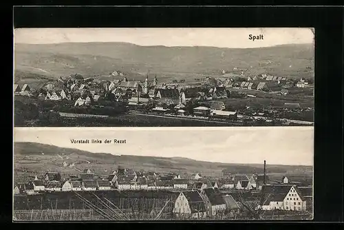 AK Spalt, Vorstadt links der Rezat, Panorama