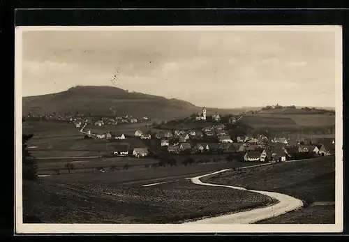 AK Seitingen, Kath. Pfarrkirche aus der Vogelschau
