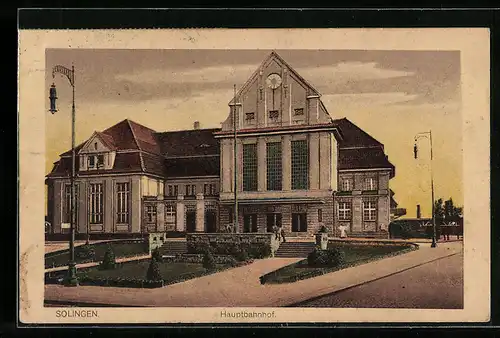AK Solingen, Hauptbahnhof mit Anlage