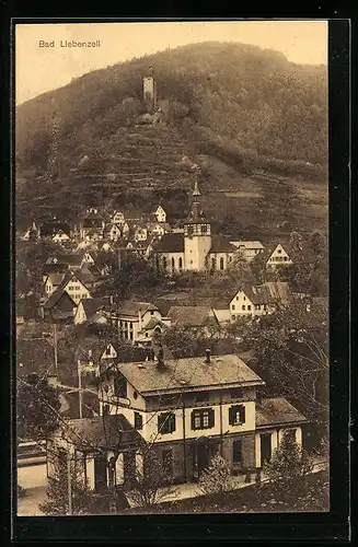 AK Bad Liebenzell, Ortsansicht mit Bahnhof