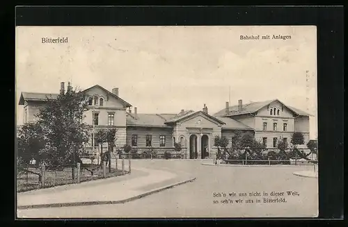 AK Bitterfeld, Bahnhof mit Anlagen
