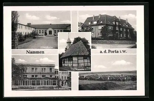 AK Nammen /Porta i. W., Kurbad Bad Nammen, Altersheim, Ortsansicht