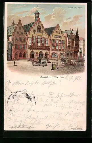 Lithographie Alt-Frankfurt, Der Römer