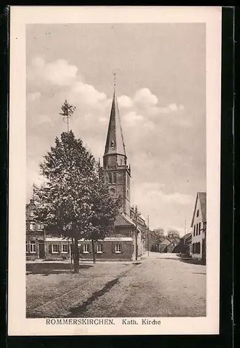 AK Rommerskirchen, Partie an der kath. Kirche