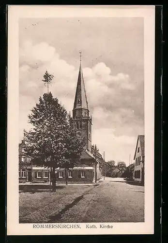 AK Rommerskirchen, Partie an der kath. Kirche