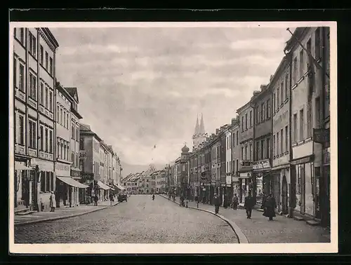 AK Hof a. d. Saale, Blick in die Ludwigstrasse