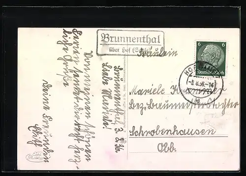 AK Hof i. B., Partie in der Altstadt