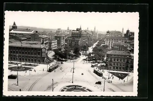 AK Zaragoza, Aragon Circus and Independence Promenade, Strassenbahn