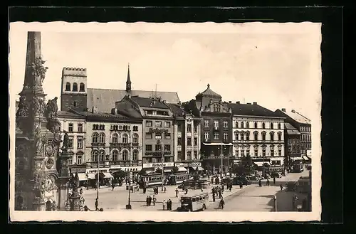 AK Olmütz, Strassenbahnen auf dem Ring
