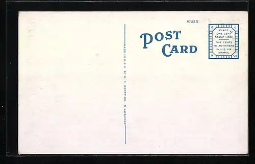 AK New Orleans, LA, Canal Street, Looking West, Strassenbahn