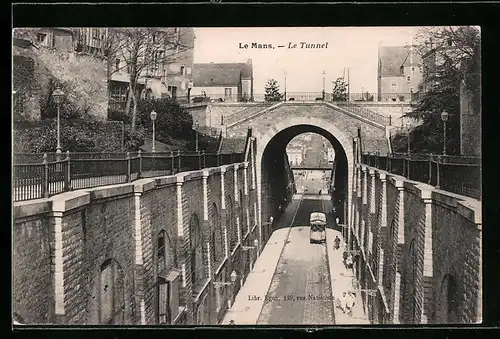 AK Le Mans, Le Tunnel, Strassenbahn