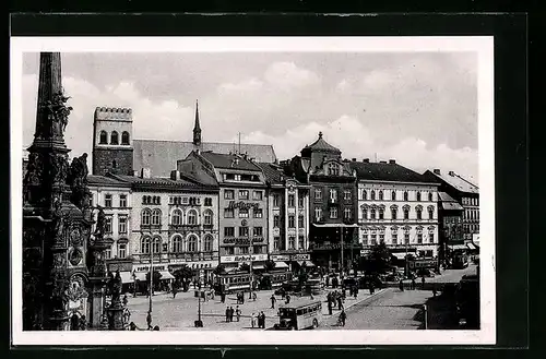 AK Olmütz, Strassenbahnen auf dem Ring
