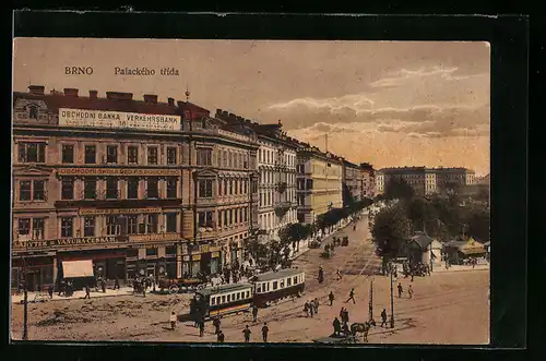 AK Brno, Palackeho trida, Strassenbahn