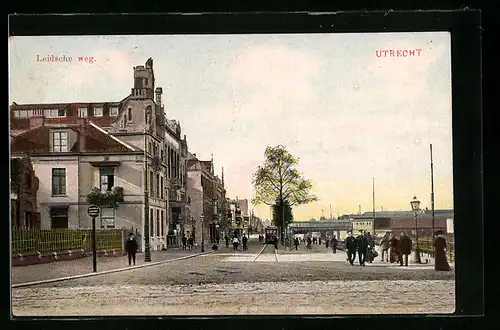 AK Utrecht, Leidsche weg, Strassenbahn