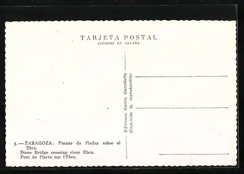 AK Zaragoza, Pont de Pierre sur l`Èbre