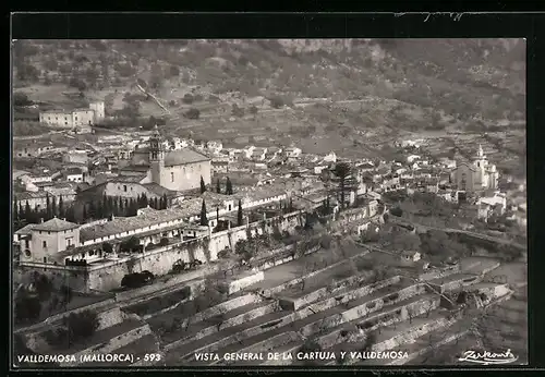 AK Valldemosa /Mallorca, Panorama & la Cartuja