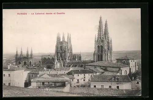 AK Burgos, La Catedral desde el Castillo