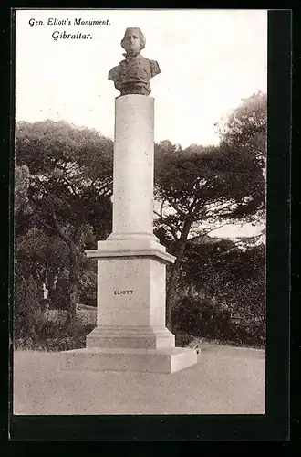 AK Gibraltar, Vue générale. Eliott`s Monument