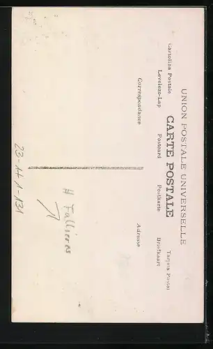 AK Politiker Fallieres aus Frankreich, Karikatur