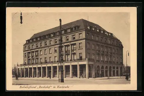 AK Karlsruhe, Bahnhofhotel Reichshof