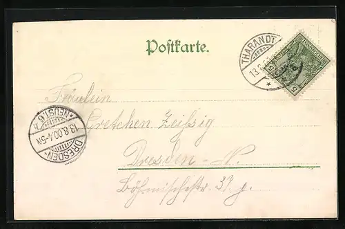 AK Tharandt, Königliche Forst-Akademie mit Kirche