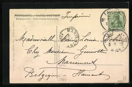 AK Aachen, Monheimsallee mit Strassenbahn