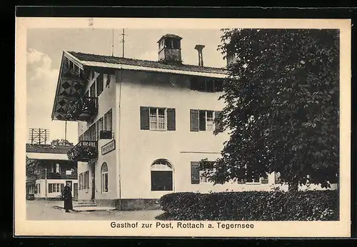 AK Rottach / Tegernsee, Gasthaus zur Post