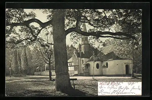 AK Maria Eich, Klosterkirche mit Umgebung