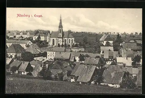 AK Altenberg / Erzgebirge, Totalansicht vom Ort