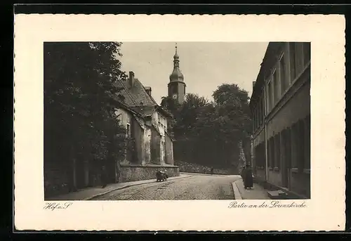 AK Hof a. S., Partie an der Lorenzkirche